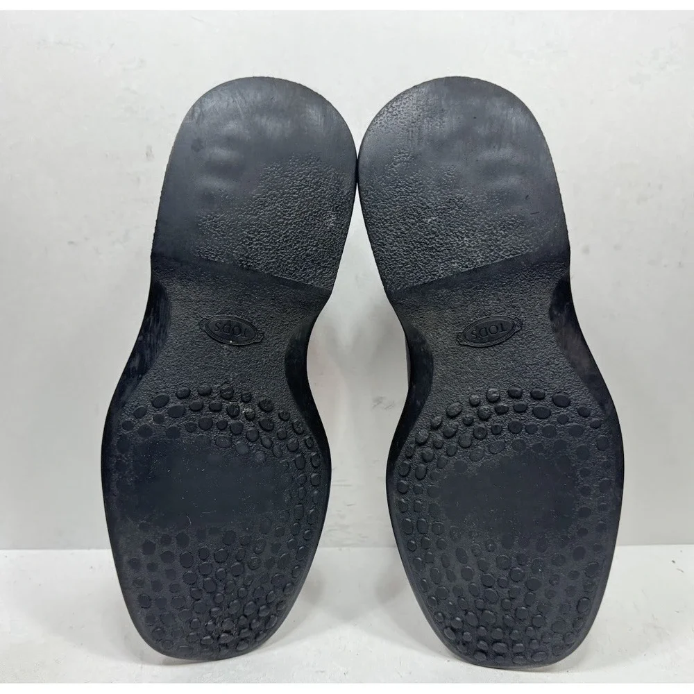 Tod's Plain Toe Blucher Dress Shoes Black‎ Men's Size 10 US / 9 Made In Italy